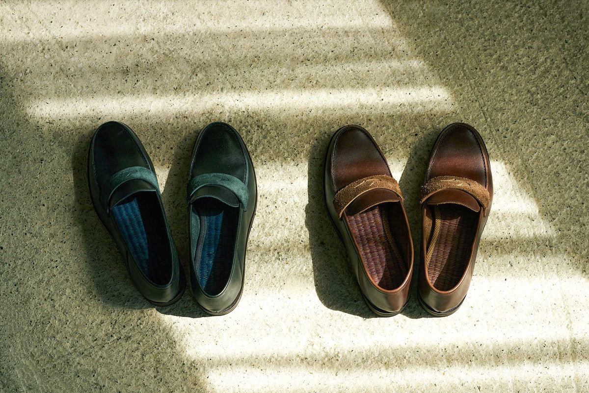 4Way Tatami Loafers in Black and Dark Brown – Made in Japan Shoes featured in Monocle | Liberato
