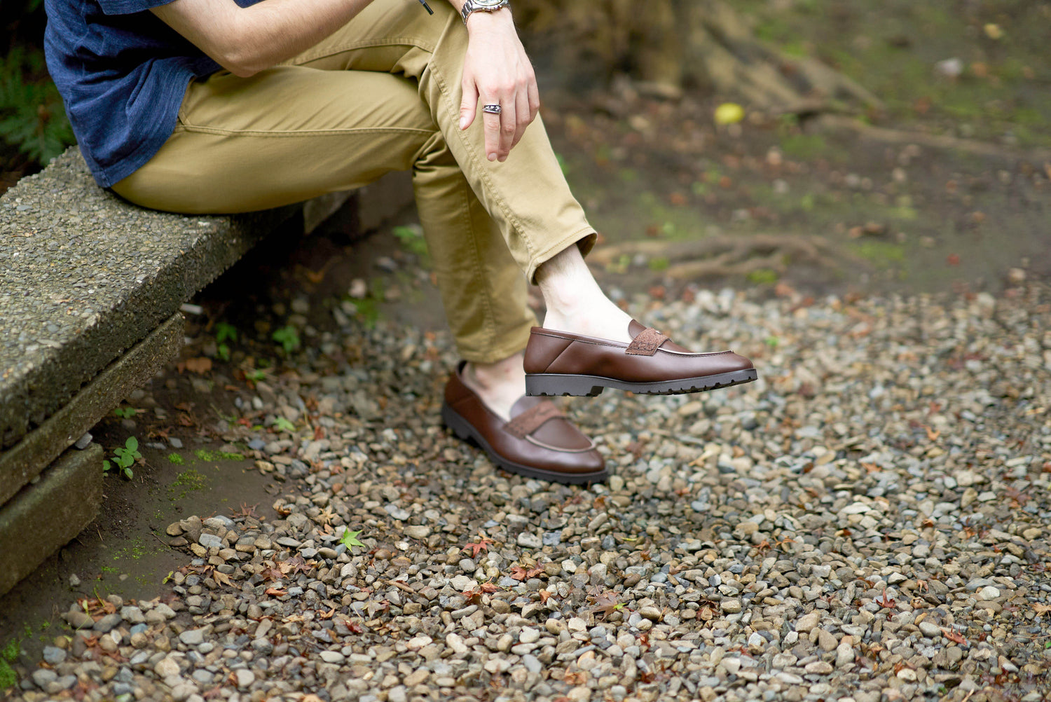 4Way 畳ローファー ＜メンズ・ダークブラウン＞