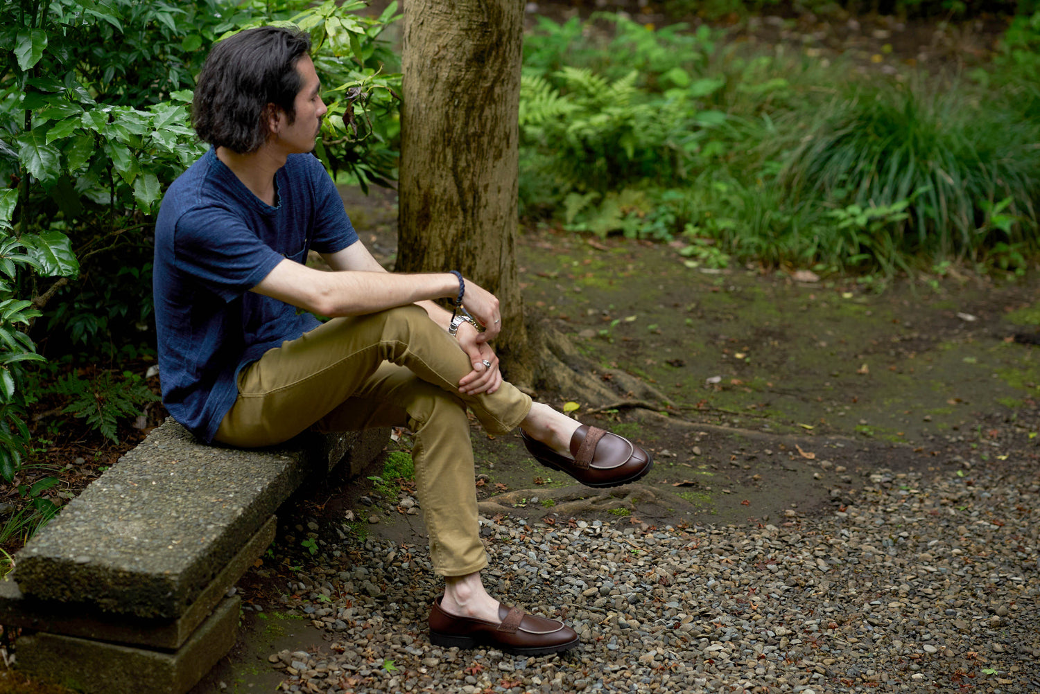 4Way 畳ローファー ＜メンズ・ダークブラウン＞