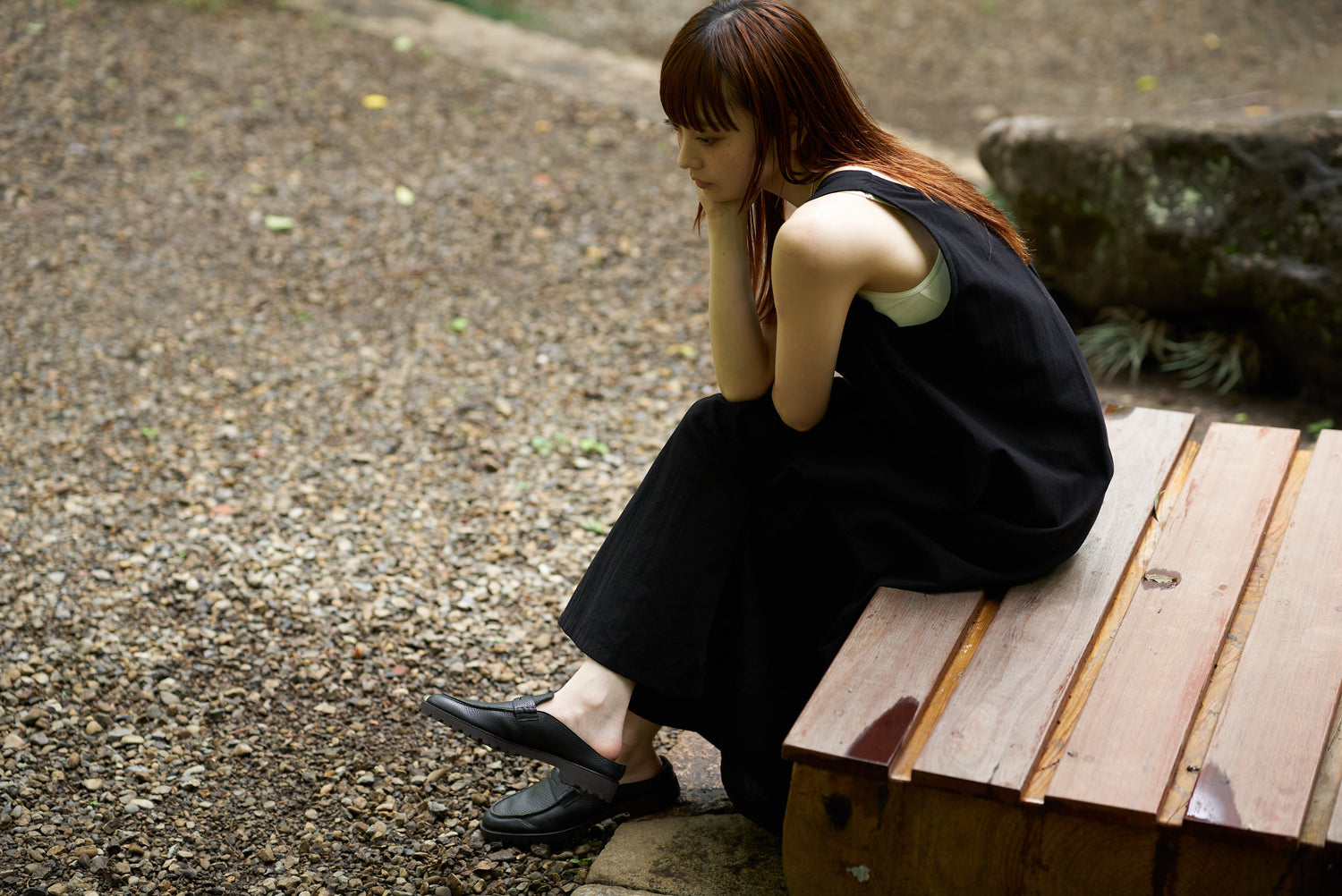 畳ローファースリッパ  ＜ブラック＞