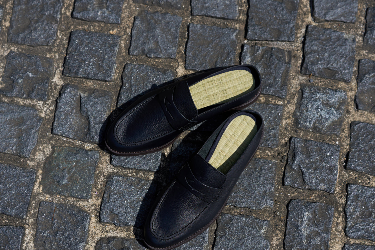 Black Leather Loafer Slippers – Made in Japan Shoes | Liberato