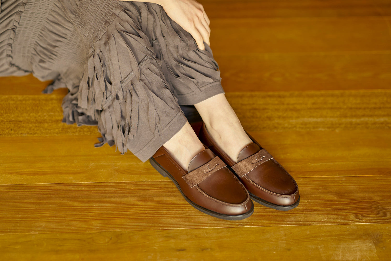 Brown 4-Way Leather Loafers for Women – Made in Japan Shoes | Liberato