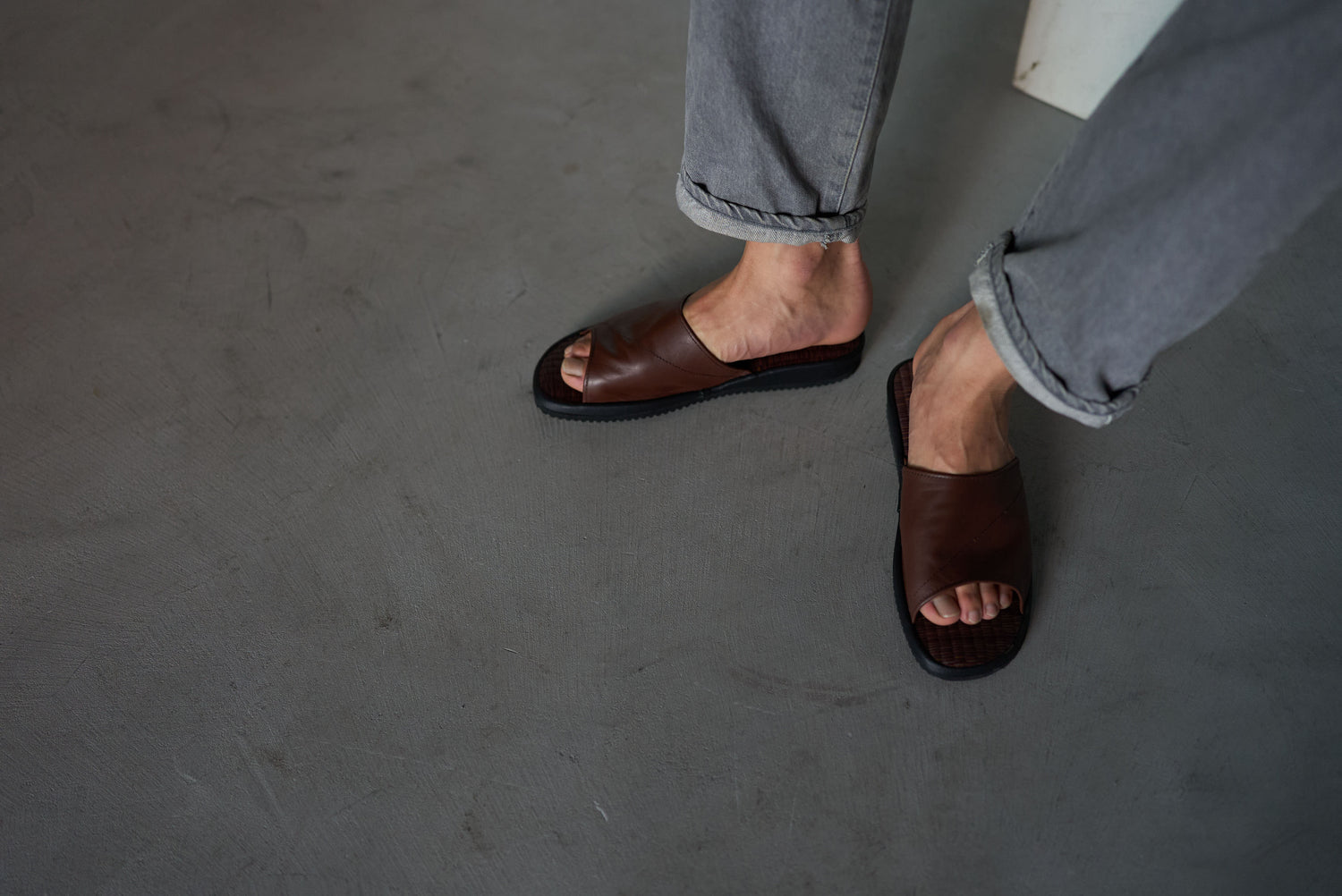 畳サンダルスリッパ ＜ブラウン＞