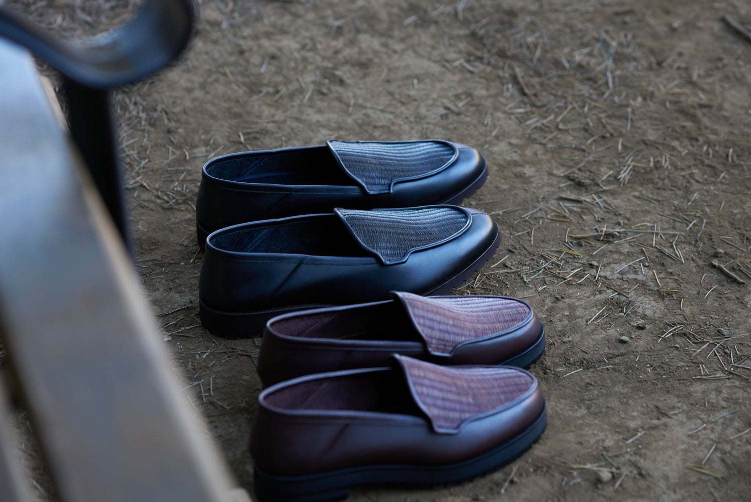 畳スリッポンローファ― ＜メンズ・ブラック＞