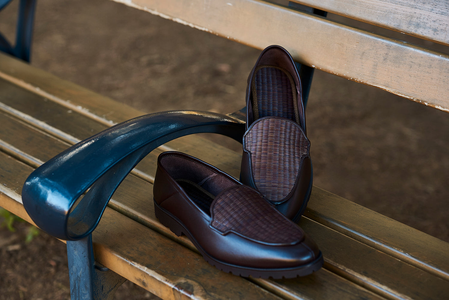 畳スリッポンローファ― ＜メンズ・ブラウン＞