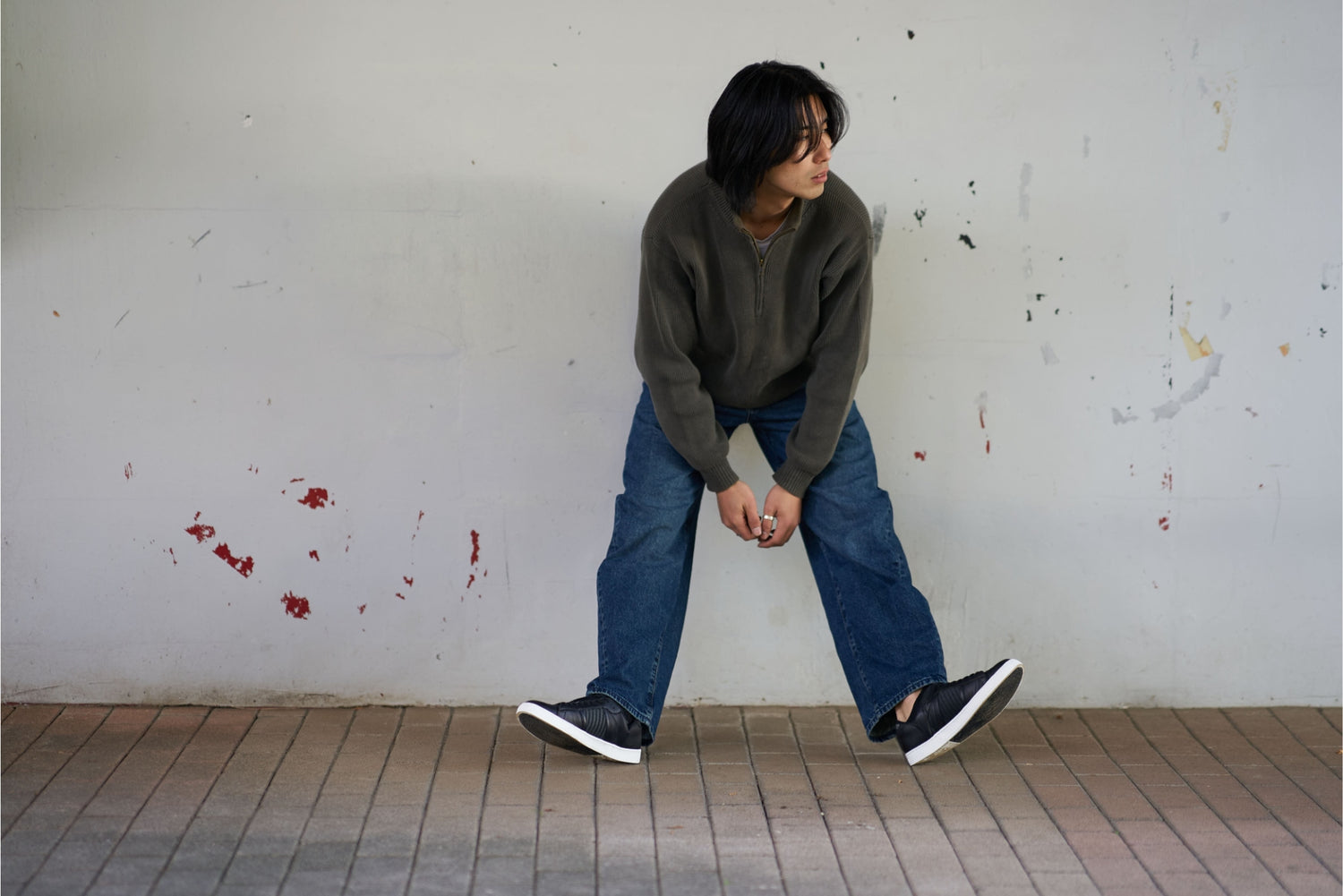 畳スニーカー ＜メンズ・ブラック＞