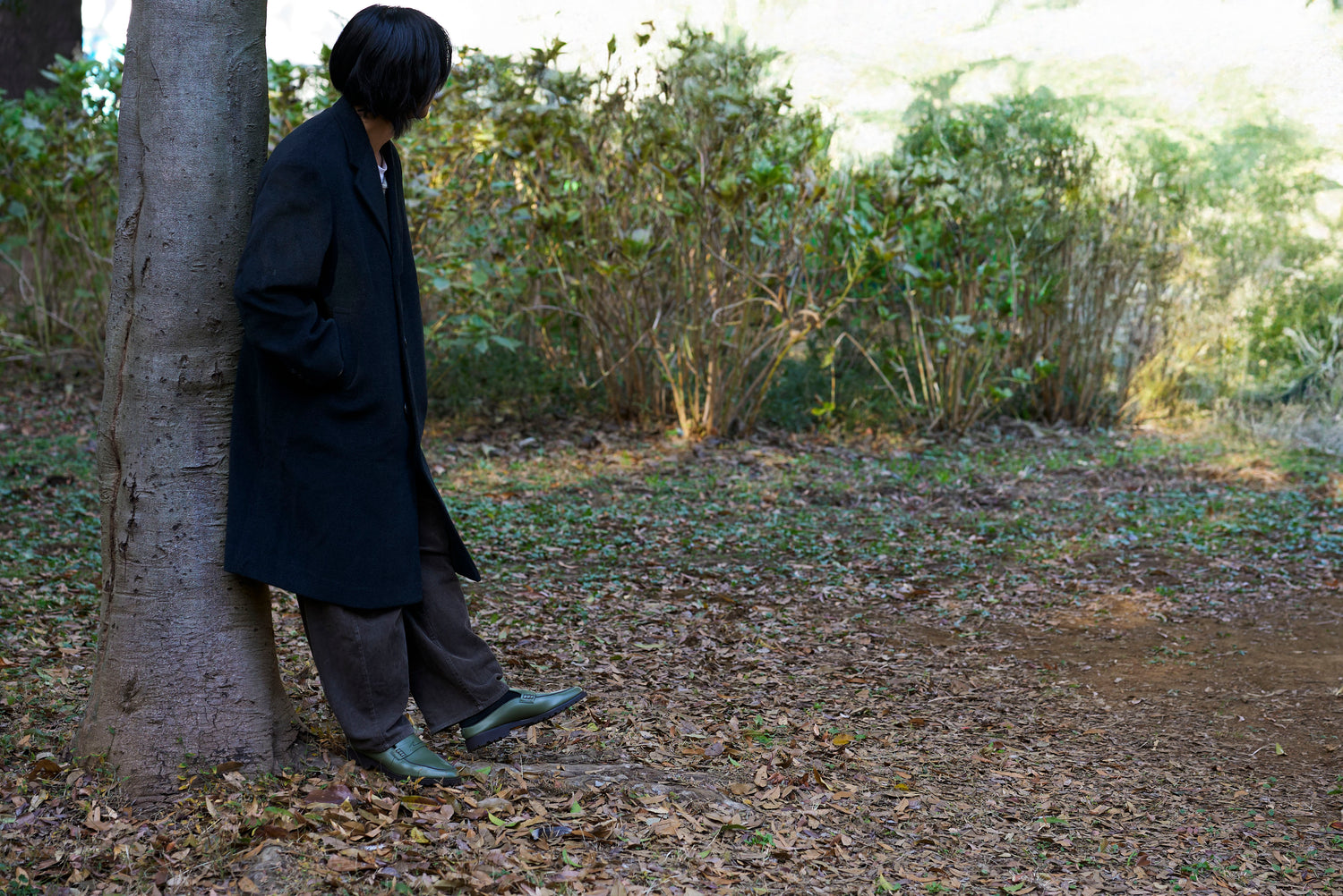 畳ローファースリッパ  ＜モスグリーン＞